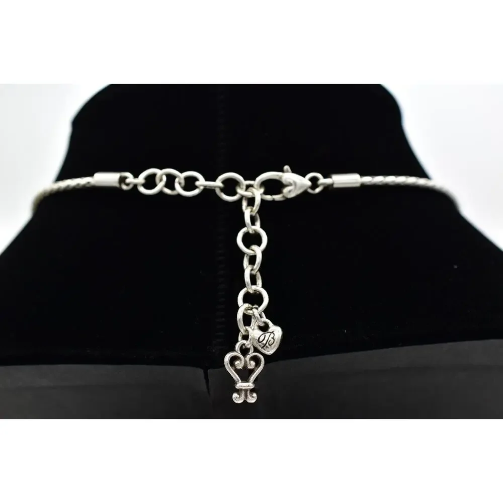 Brighton Barcelona Collar Necklace Silver Plated Gold Tone Retired Signed BinBL